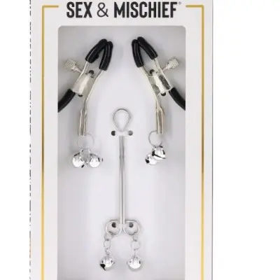 Shadow Bell Nipple and Clit Jewelry Silver