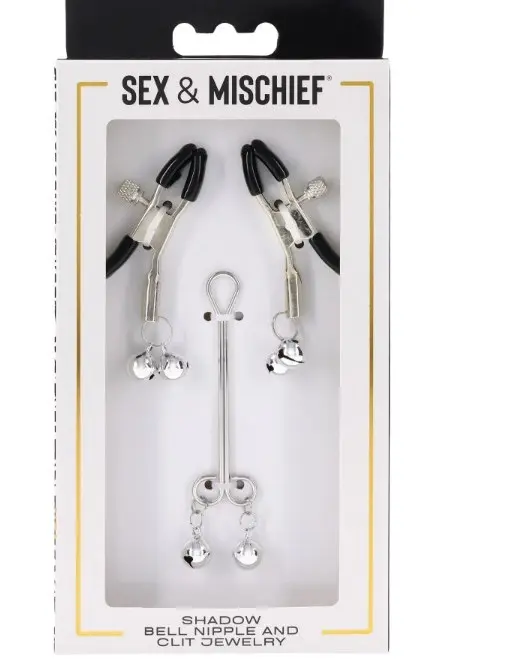 Shadow Bell Nipple and Clit Jewelry Silver