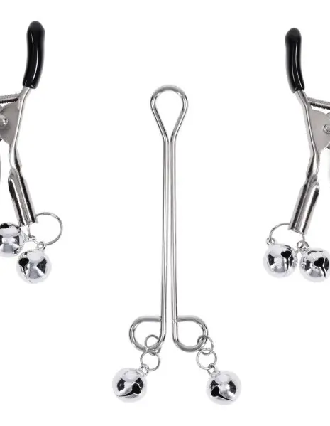 Shadow Bell Nipple and Clit Jewelry Silver