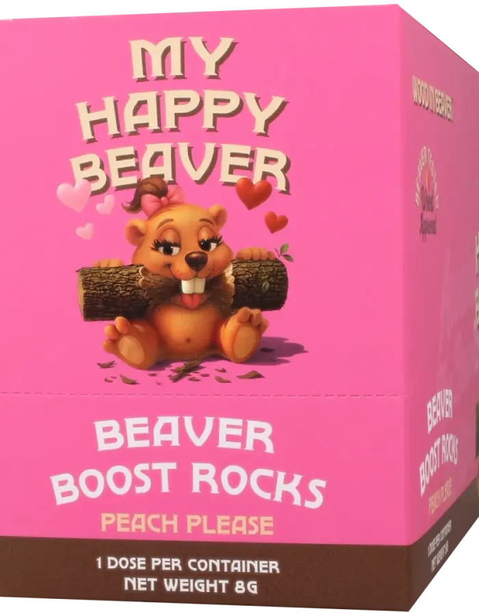 Beaver Boost Rocks for Her 12 Pack Display Peach Please
