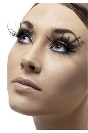 Feather Plume Eyelashes - Black