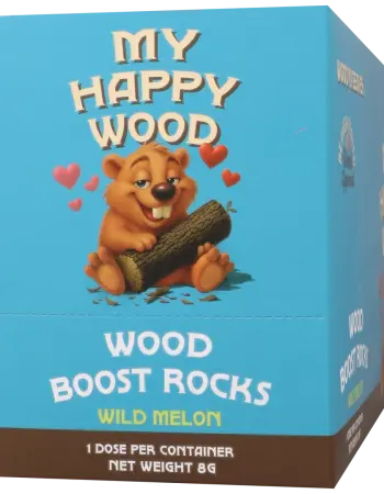 Wood Boost Rocks for Him 12 Pack Display Wild Melon