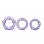Stay Hard - Beaded Cock Rings - 3 Pack - Purple