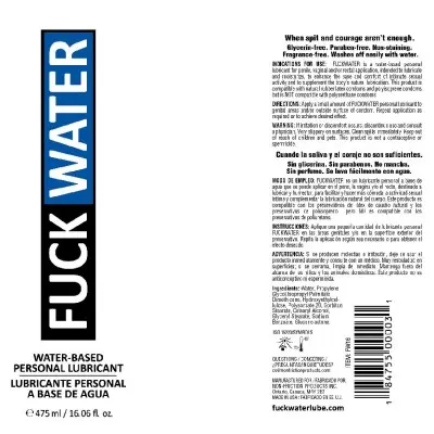 Fuck Water Water-Based Lubricant - 16 Fl. Oz.