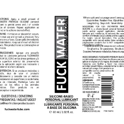 Fuck Water Premium Silicone Lubricant - 2 Fl. Oz.
