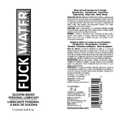 Fuck Water Premium Silicone Lubricant - 4 Fl. Oz.