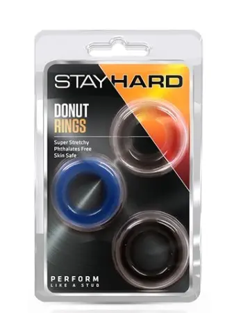 Stay Hard Donut Rings - 3 Pack