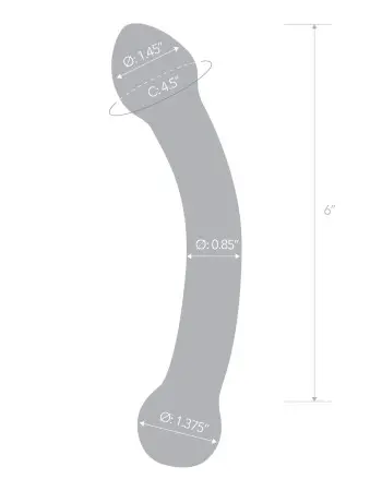 7 Inch Curved Glass G-Spot Stimulator