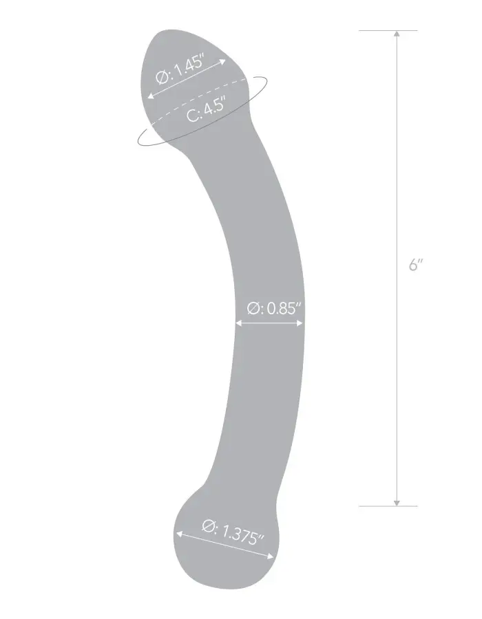 7 Inch Curved Glass G-Spot Stimulator