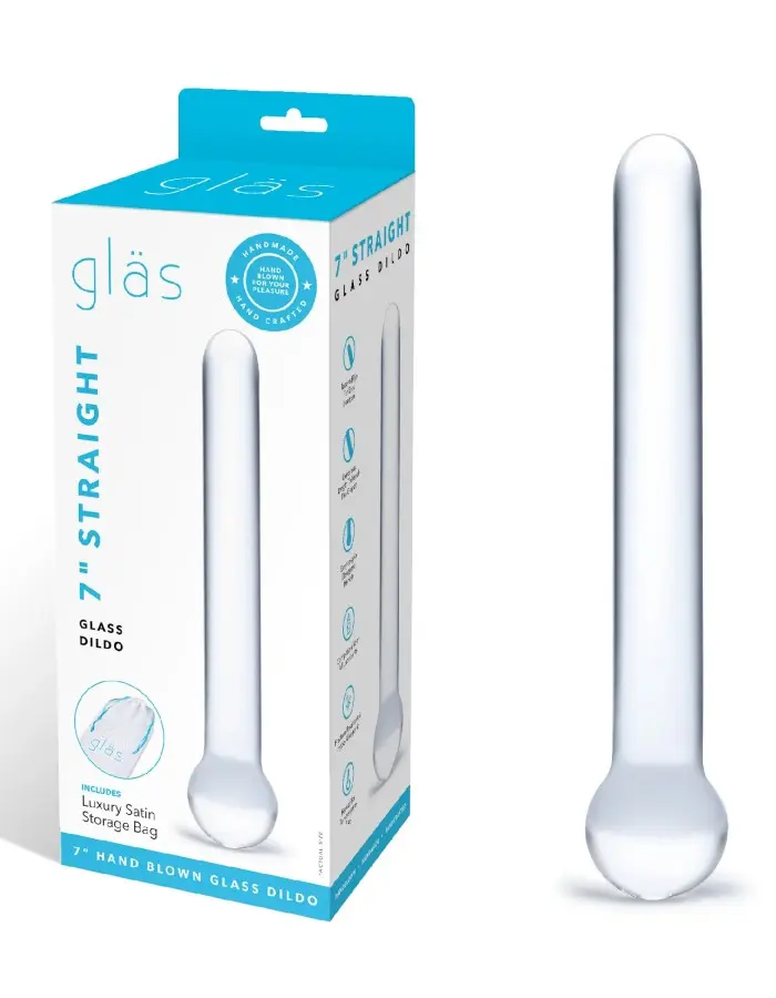 7 Inch Straight Glass Dildo