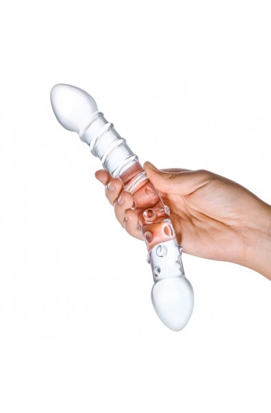 Double Trouble Glass Dildo