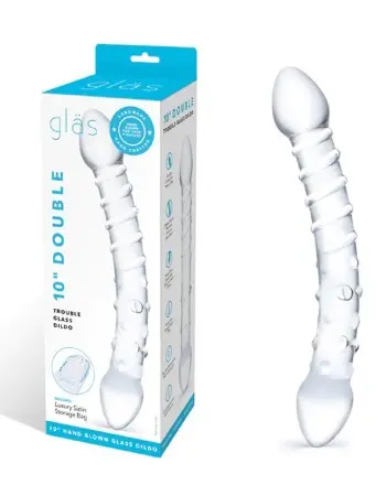 Double Trouble Glass Dildo