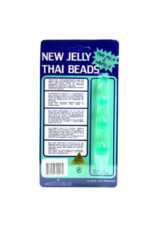 Jelly Thai Anal Beads - Green