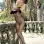 Fishnet Halter Body Stocking  - One Size - Black