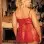 Stretch Lace, Sheer Net, & Lace Panels Babydoll - Queen Size - Red