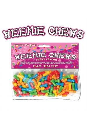 Weenie Chews Multi Flavor Assorted Penis Shaped Candy - 125 Piece Bag