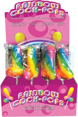 Display Rainbow Cock-Pop 12 Pieces