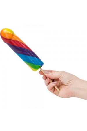 Jumbo Rainbow Cock Pops 6 Piece Display