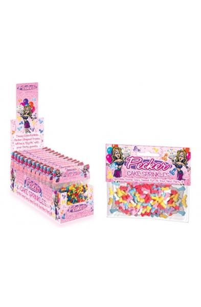 Pecker Cake Sprinkles - 16 Piece Display