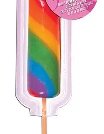 Jumbo Rainbow Cock Pops - Each