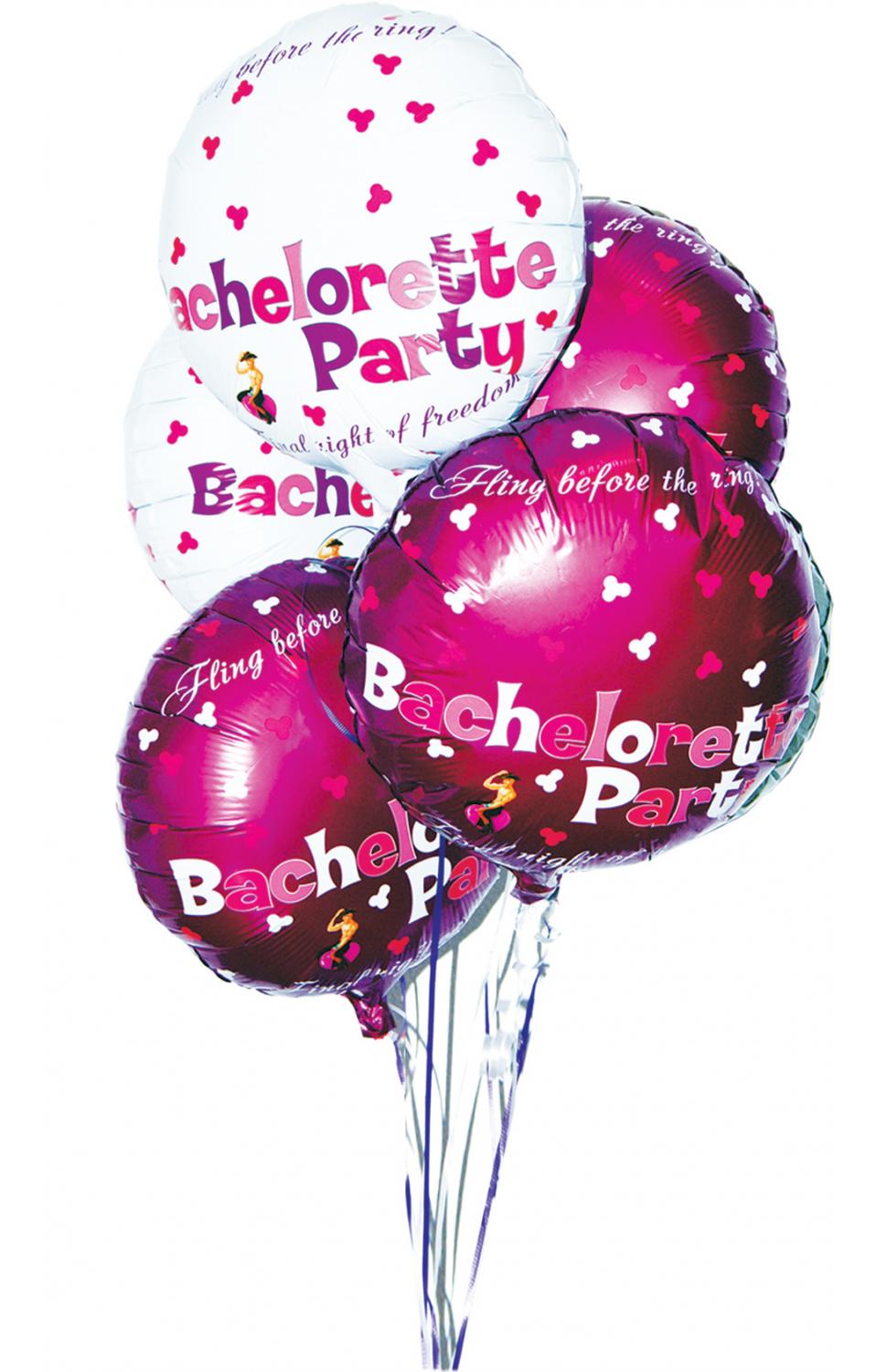 Bachelorette Party Foil Balloons 9 Pack Assorted Colors