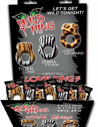 Wild Things Animal Rings - 24 Piece Display - Assorted