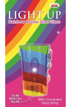 Light Up Rainbow Pecker Shot Glass