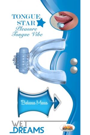 Tongue Star Tongue Vibe Blue With 10 ml Liqiour Lube