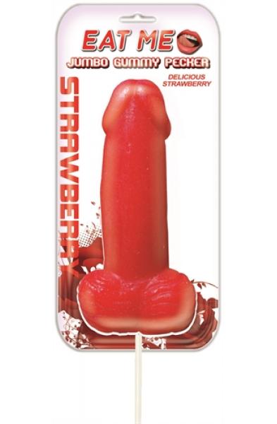 Eat Me Jumbo Gummy Pecker - Strawberry