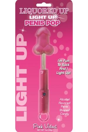 Liquored Up Light Up Penis Pop - Pink Velvet