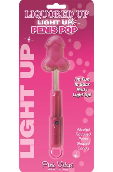 Liquored Up Light Up Penis Pop - Pink Velvet