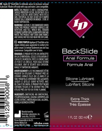 ID Backslide Silicone Lubricant 1 Oz