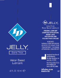 ID Jelly Extra Thick Water-Based Lubricant - 12ml Tubes - 72 Pieces Jar