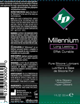 ID Millennium Silicone Lubricant 1 Oz