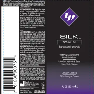 ID Silk Silicone and Water Blend Lubricant 1 Oz