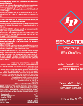 ID Sensation Warming Water Based Lubricant 4.4 Oz