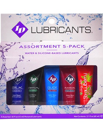 ID Sensual Lubricants 5 Pack Assorted Sampler