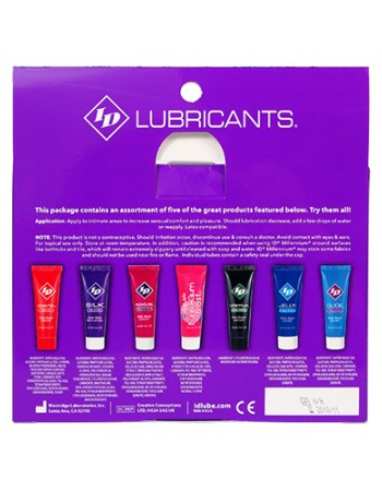 ID Sensual Lubricants 5 Pack Assorted Sampler