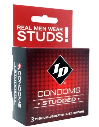 ID Studded Condoms - 3 Pack