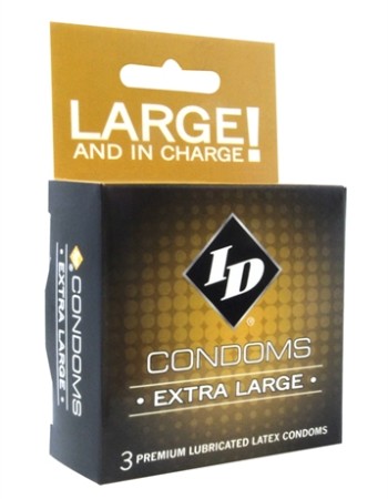 ID Extra Large Condoms - 3 Pack