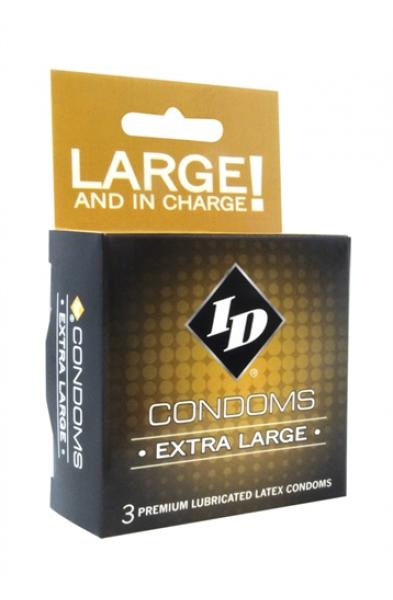 ID Extra Large Condoms - 3 Pack