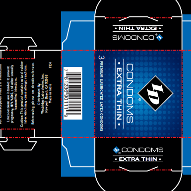 ID Extra Thin Condoms - 3 Pack