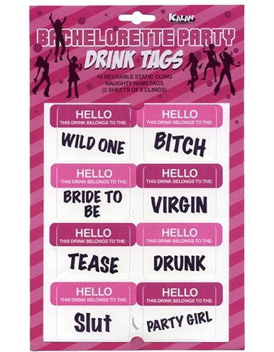 Bachelorette Party Drink Tags