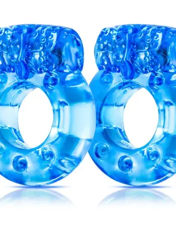 Stay Hard - Vibrating Cock Rings - 2 Pack - Blue