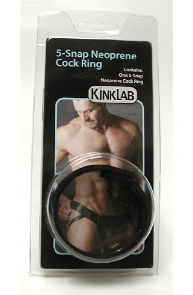 5 Snap Neoprene Cock Ring