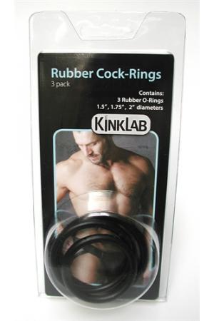 Rubber Cock Rings 3 Pack