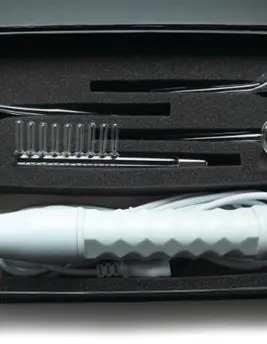 Neon Wand Electrosex Kit - White Handle - Red Electrode