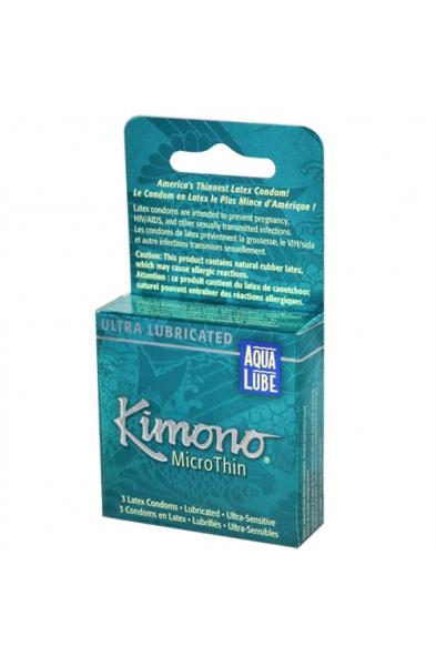 Kimono Microthin Plus Aqua Lube - 3 Pack