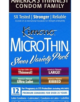 Kimono Microthin Sheer Variety Pack - 12 Count
