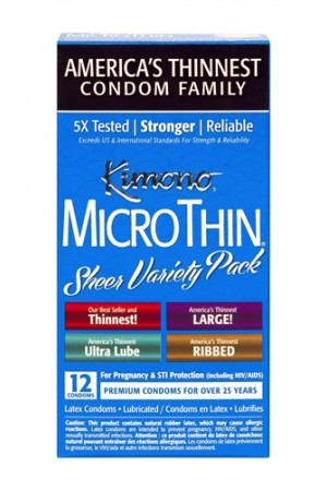 Kimono Microthin Sheer Variety Pack - 12 Count